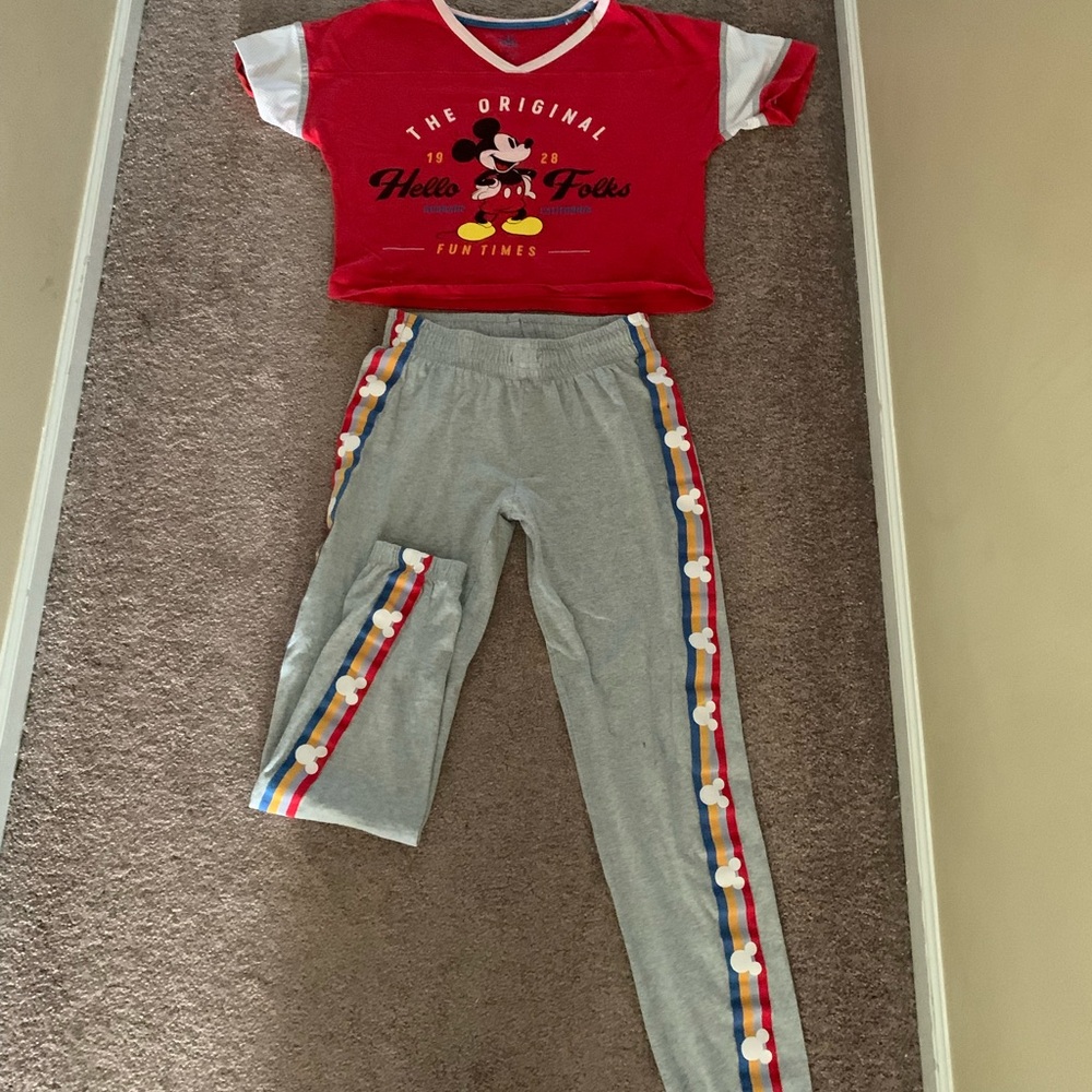 Disney Mickey kids pants and top size XS